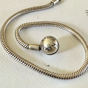 Pandora classic logo Silver Snake Chain Bracelet